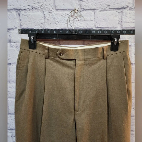 Nautica Brown Wool Slacks Size 34x34 - Picture 3 of 5